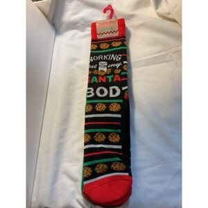 Christmas‎ Socks 2 Pack Crew Socks Novelty Cookies Milk Santa Claus Holiday